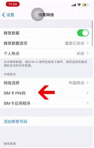 杨浦苹果14维修网分享如何给iPhone14的SIM卡设置密码 